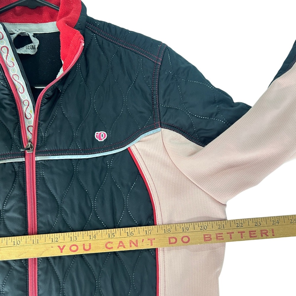 Pearl Izumi Quilted Cycling Jacket XL Black Pink Gorpcore Sporty Bike Wear - Picture 12 of 13